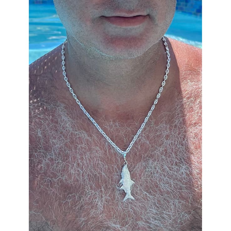 Sterling Silver Tarpon Pendant.