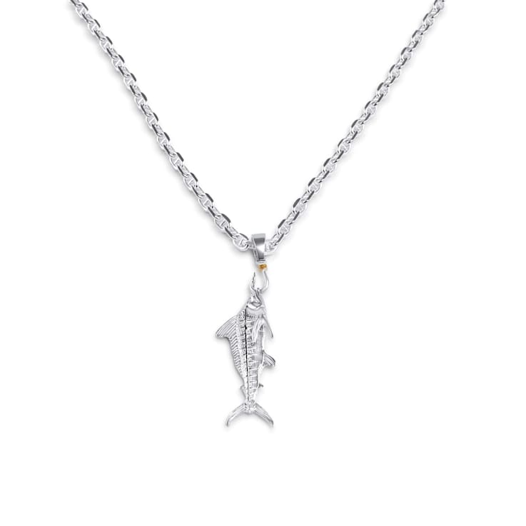 Sterling Silver White Marlin Pendant.