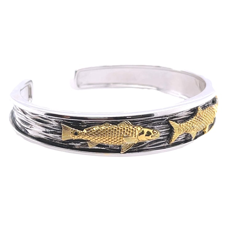 Sterling Silver Triple Catch Cuff Bracelet