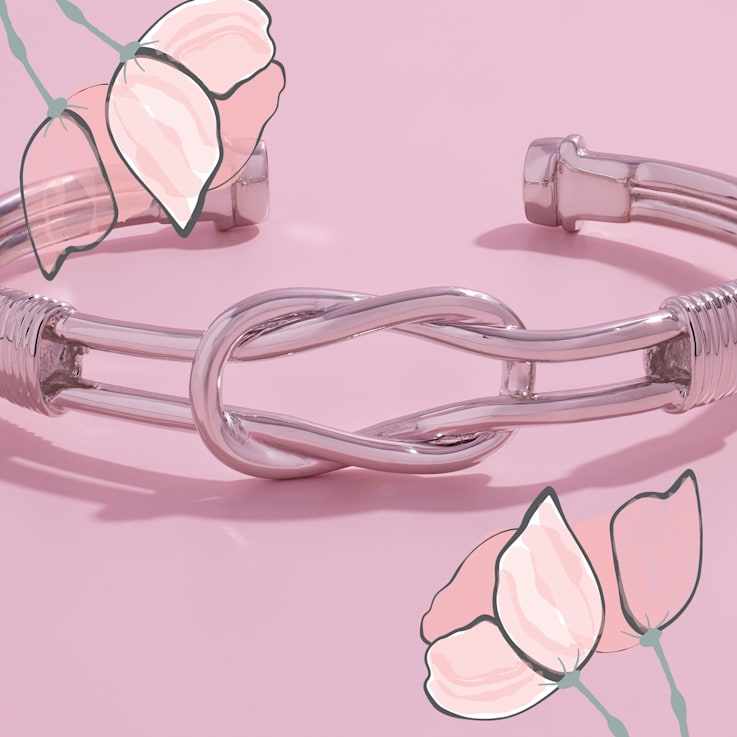 Sterling Silver Knot Cuff Bracelet.