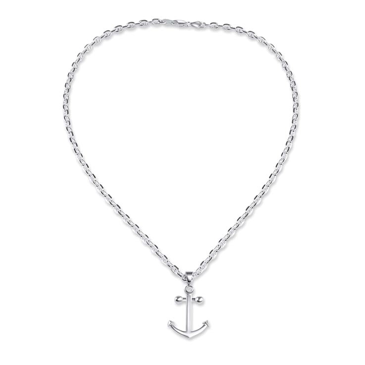 Sterling Silver Anchor Pendant.
