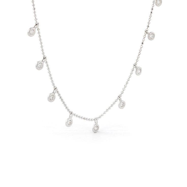9-Stone Cleopatra Style Diamond 14K Yellow Gold Necklace