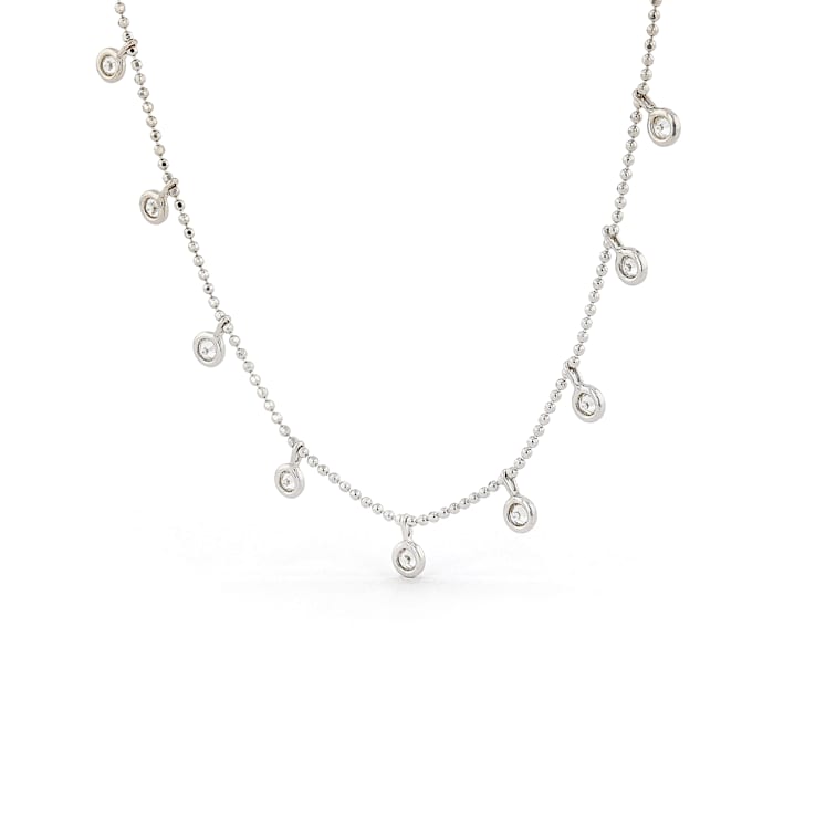 9-Stone Cleopatra Style Diamond 14K Yellow Gold Necklace