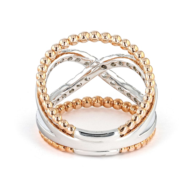 Round Diamond Fashion 14K Two-tone Gold Ring