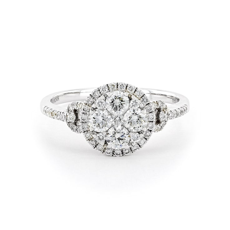Round All Diamond 14K White Gold Ring