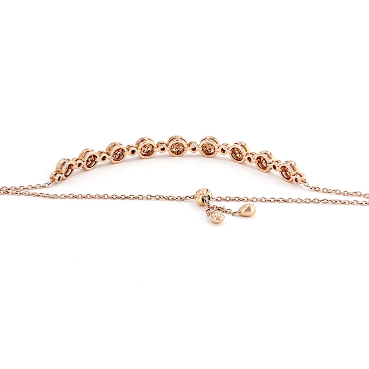 Prong Round and Bezel Set Diamond 14K White Gold Bracelet