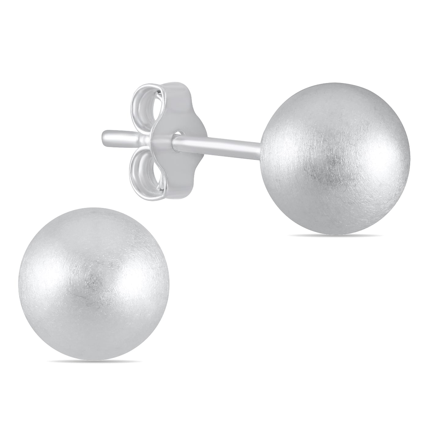 Orecchini A Mezza Sfera In Argento Sterling 925 - 8 Mm, Eleganti E Ipoallergenici, In Confezione Regalo