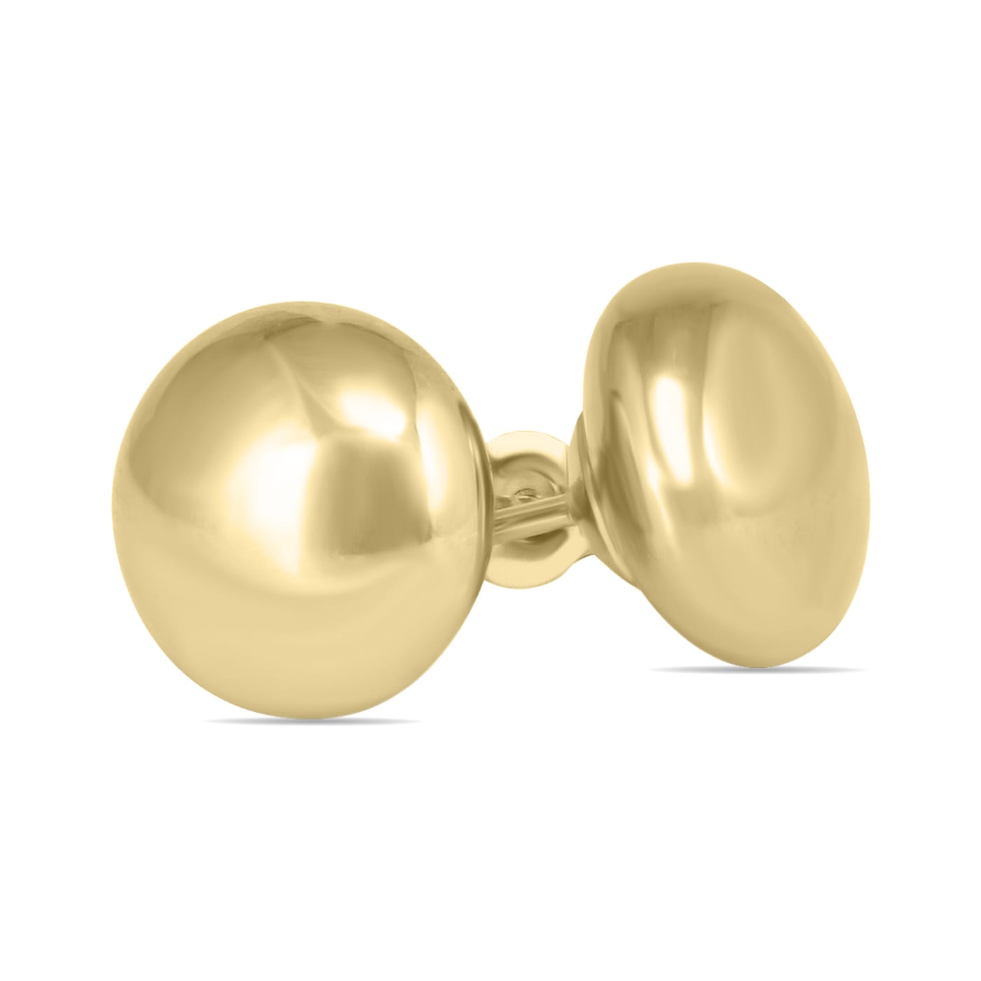 14K Yellow Gold 7mm Button Ball Stud Earrings - 14VYJA