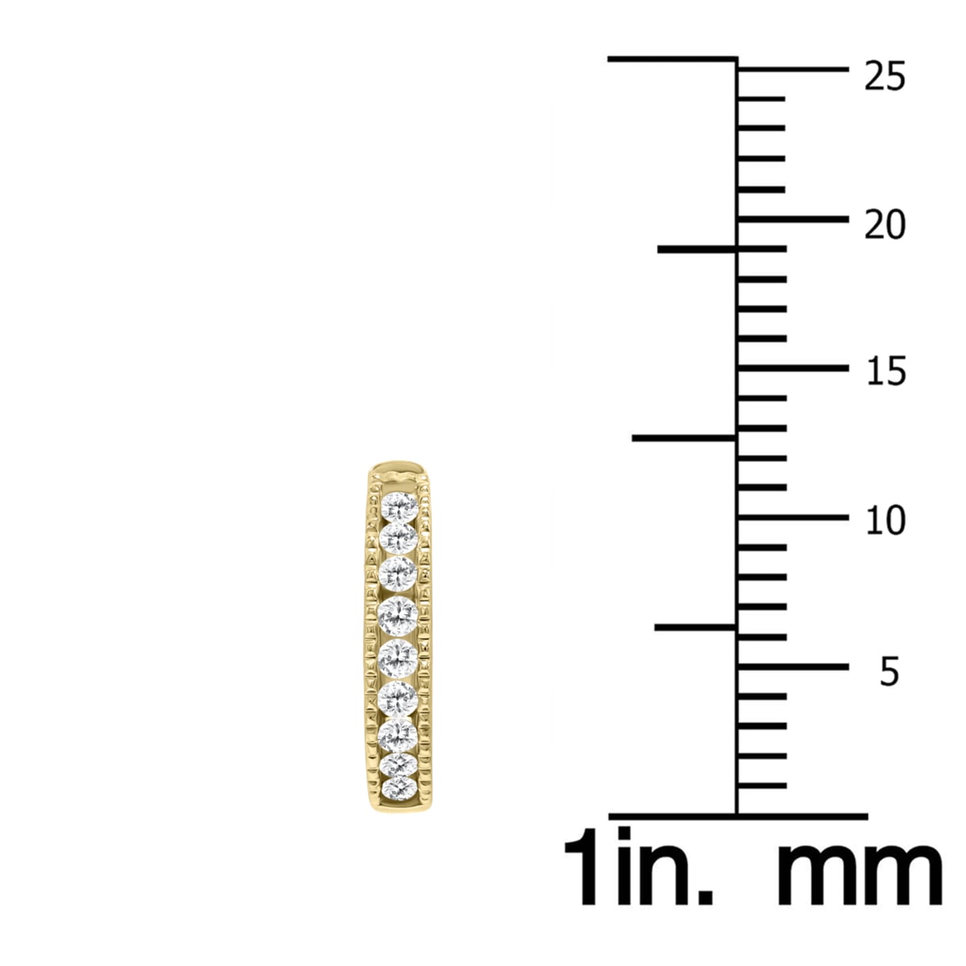 1/4 Carat TW Small Diamond Channel Set Huggie Hoop Earrings 1/4 Carat TW Small Diamond Channel Set Huggie Hoop Earrings