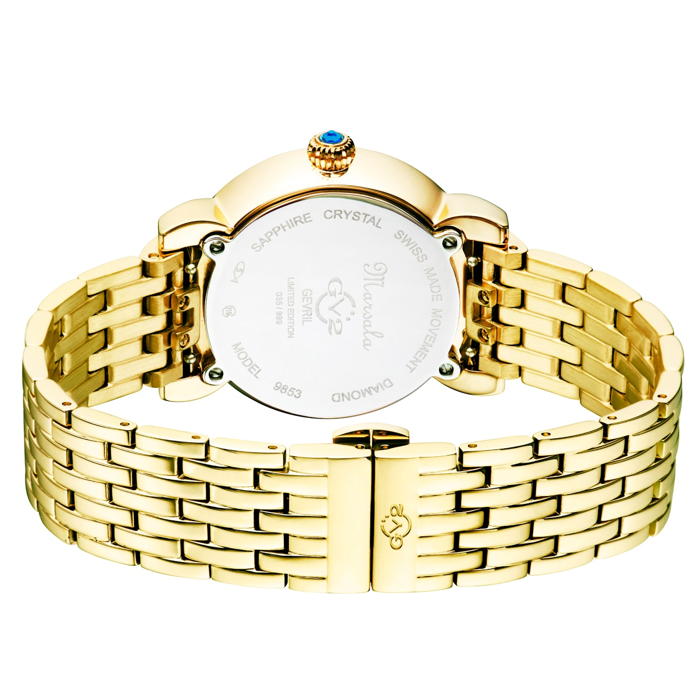GV2 9851B Women s Marsala Tortoise Swiss Quartz Diamond Watch 1CSM5A