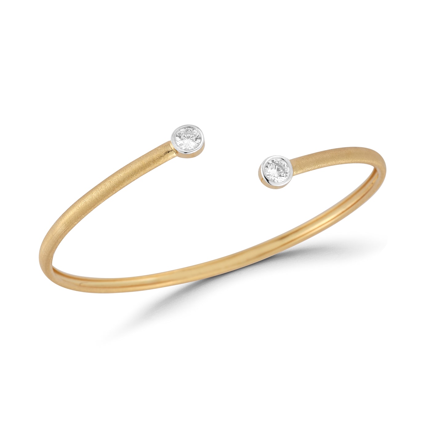 14K Gold 0.20 ct. tw. Bangle Bracelet - 13D07A