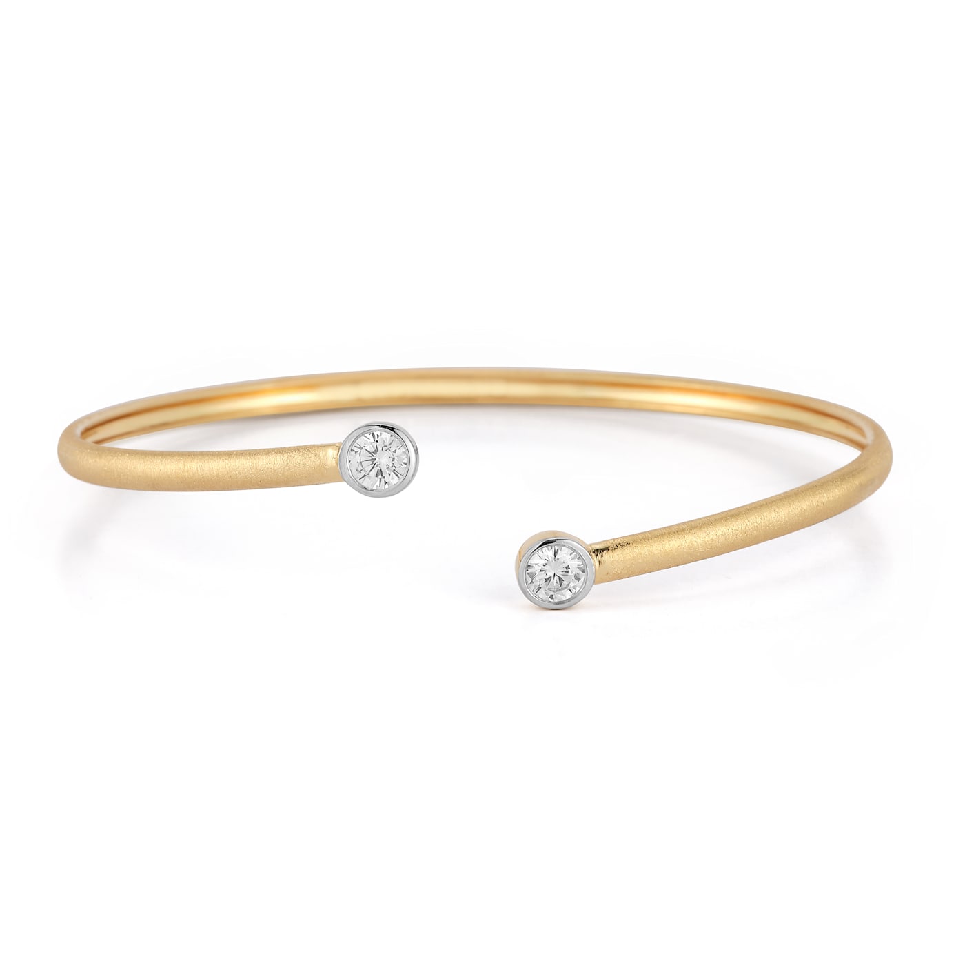 14K Gold 0.20 ct. tw. Bangle Bracelet - 13D07A