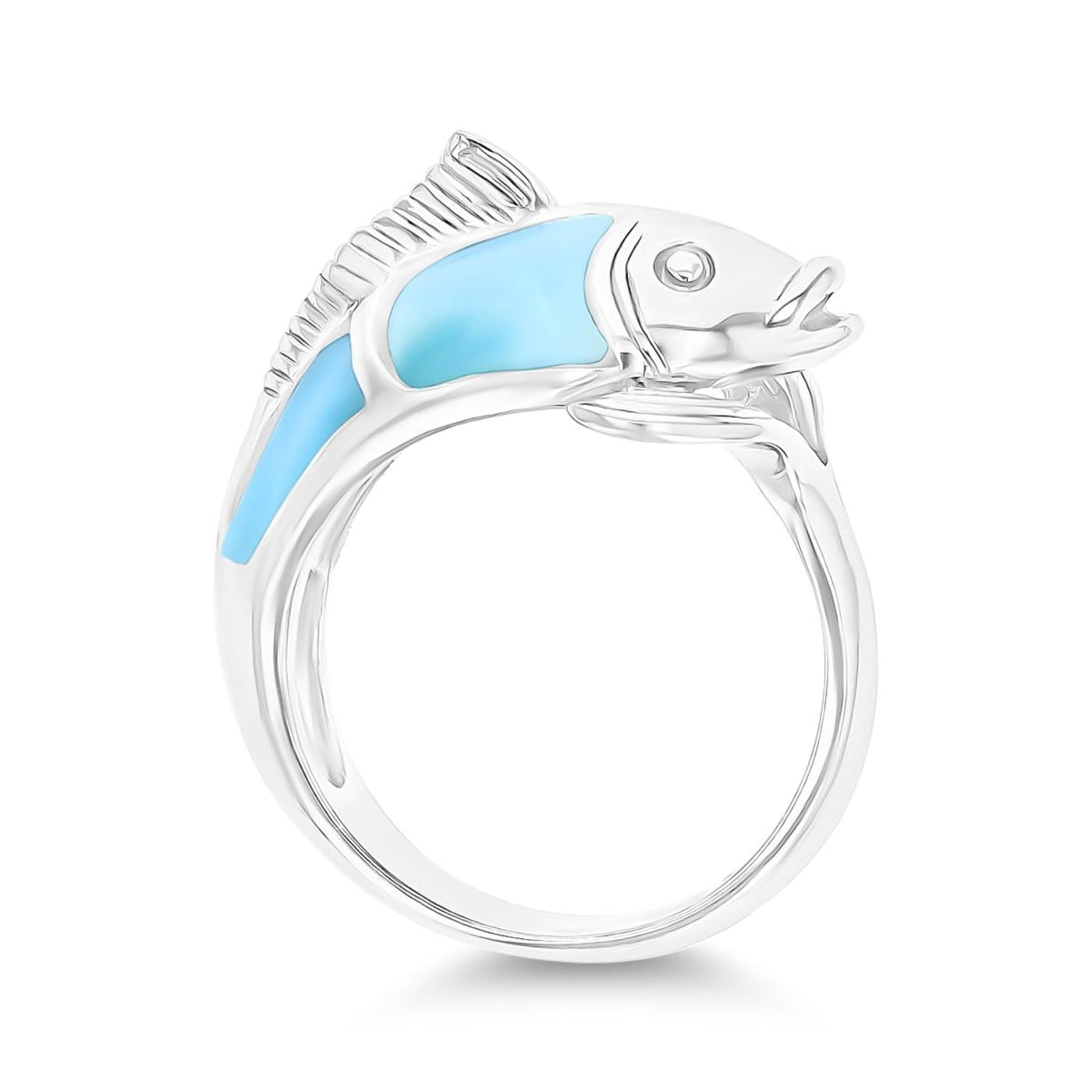 Sterling silver fish ring on sale