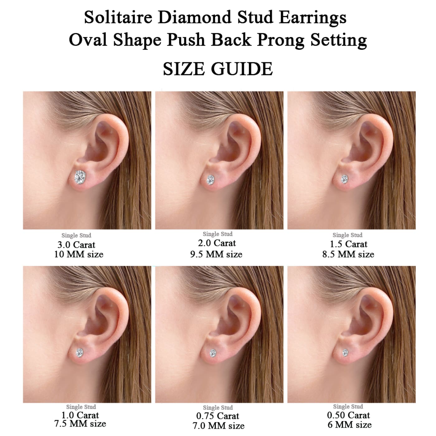 Oval diamond earrings outlet