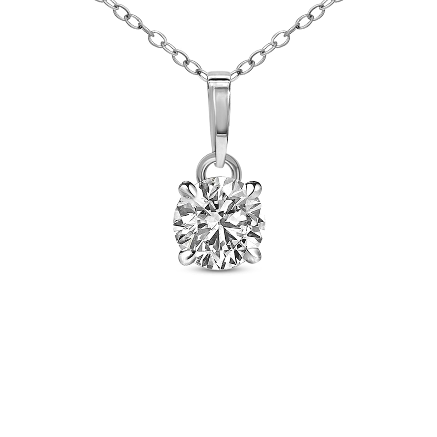 1 Ct 14K Gold IGI Certified Lab Grown Round Shape 4 Prong Diamond