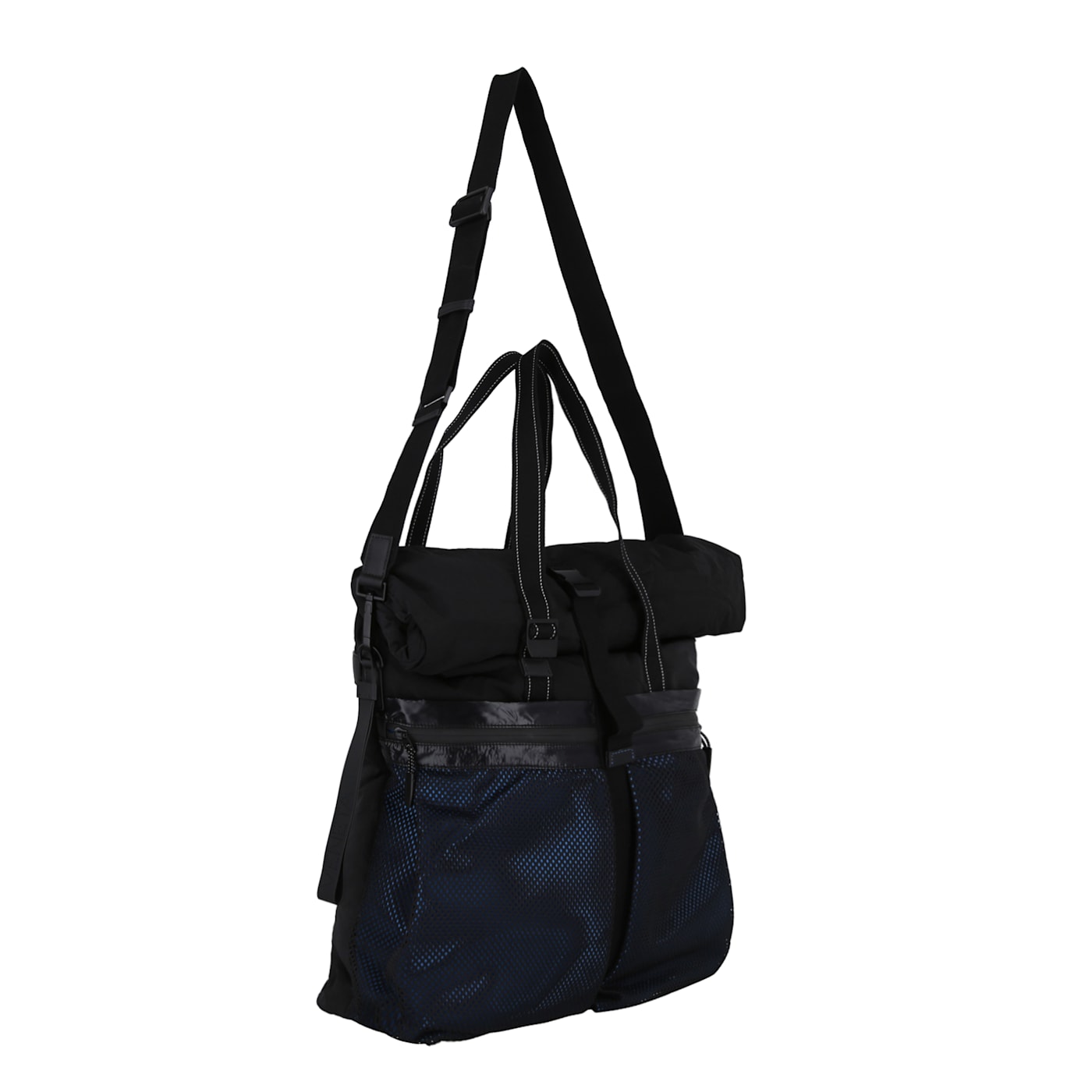 Bottega Veneta Black And Blue Nylon Tote - 11V7TA