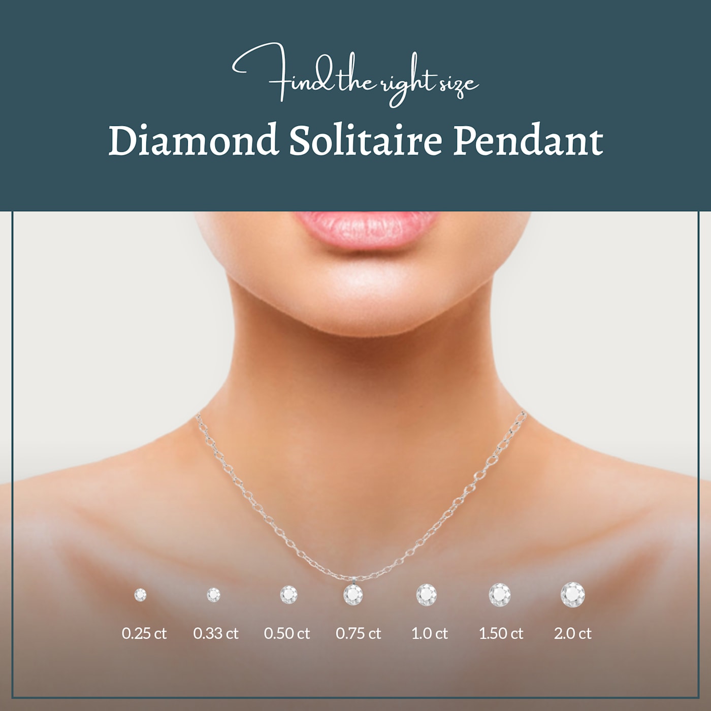 3 4 Carat Lab Grown Diamond Solitaire 14K White Gold Pendant