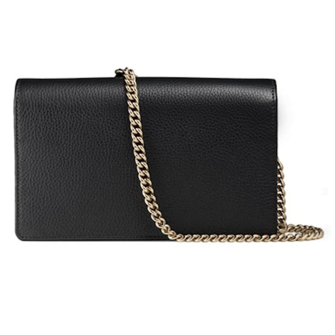 Gucci Soho Wallet on Chain Black Leather Crossbody Clutch