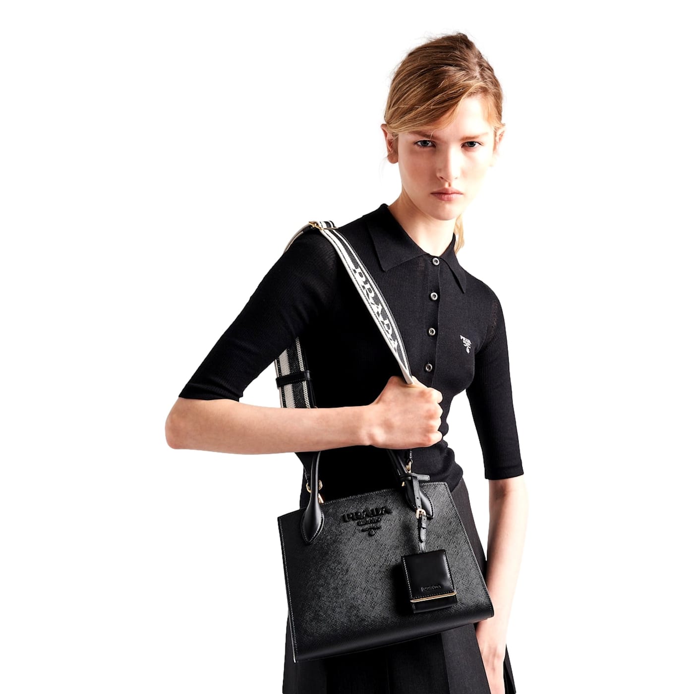 Prada small monochrome crossbody bag deals