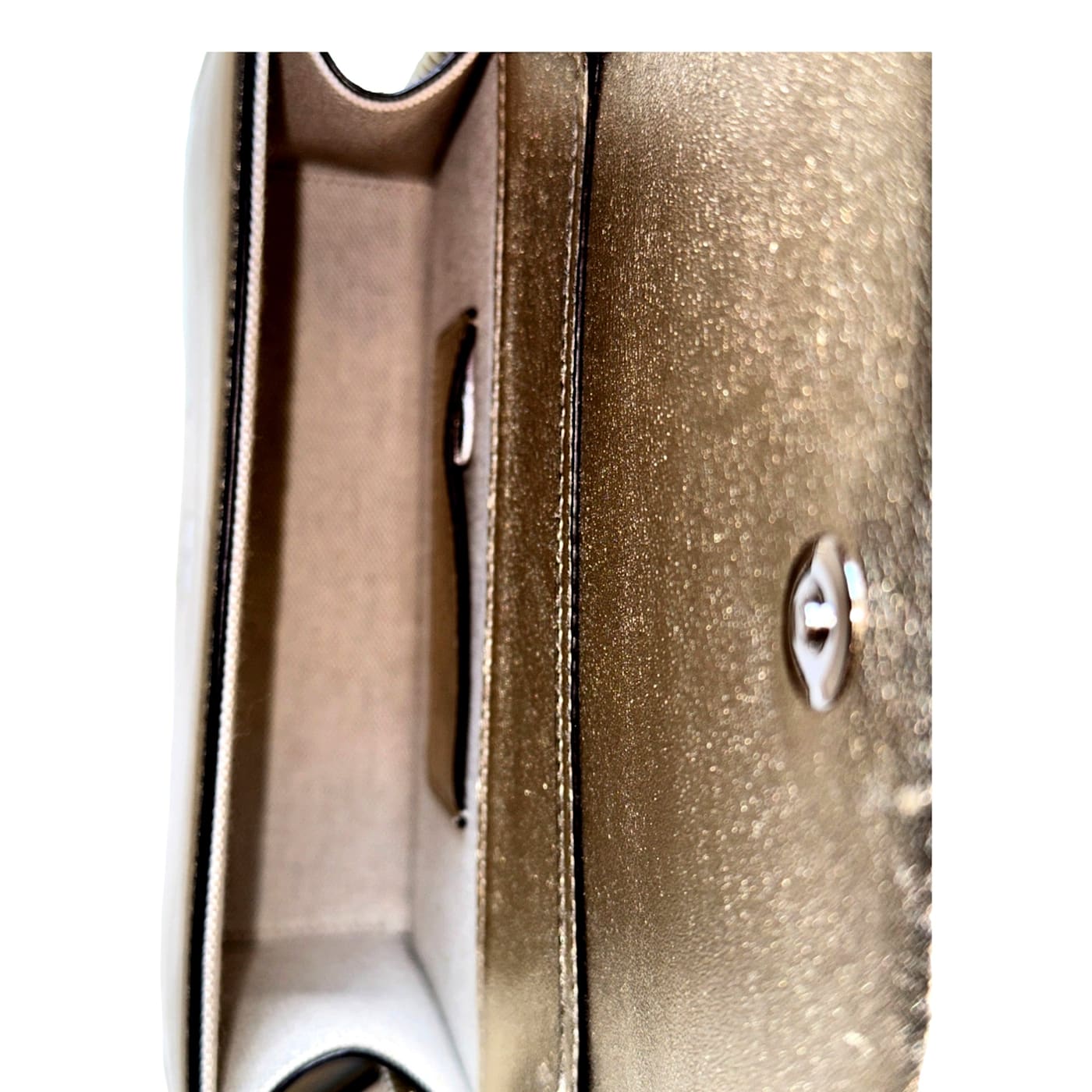 Jimmy Choo Kalina Crossbody Clutch Bag Crystal Logo Metallic
