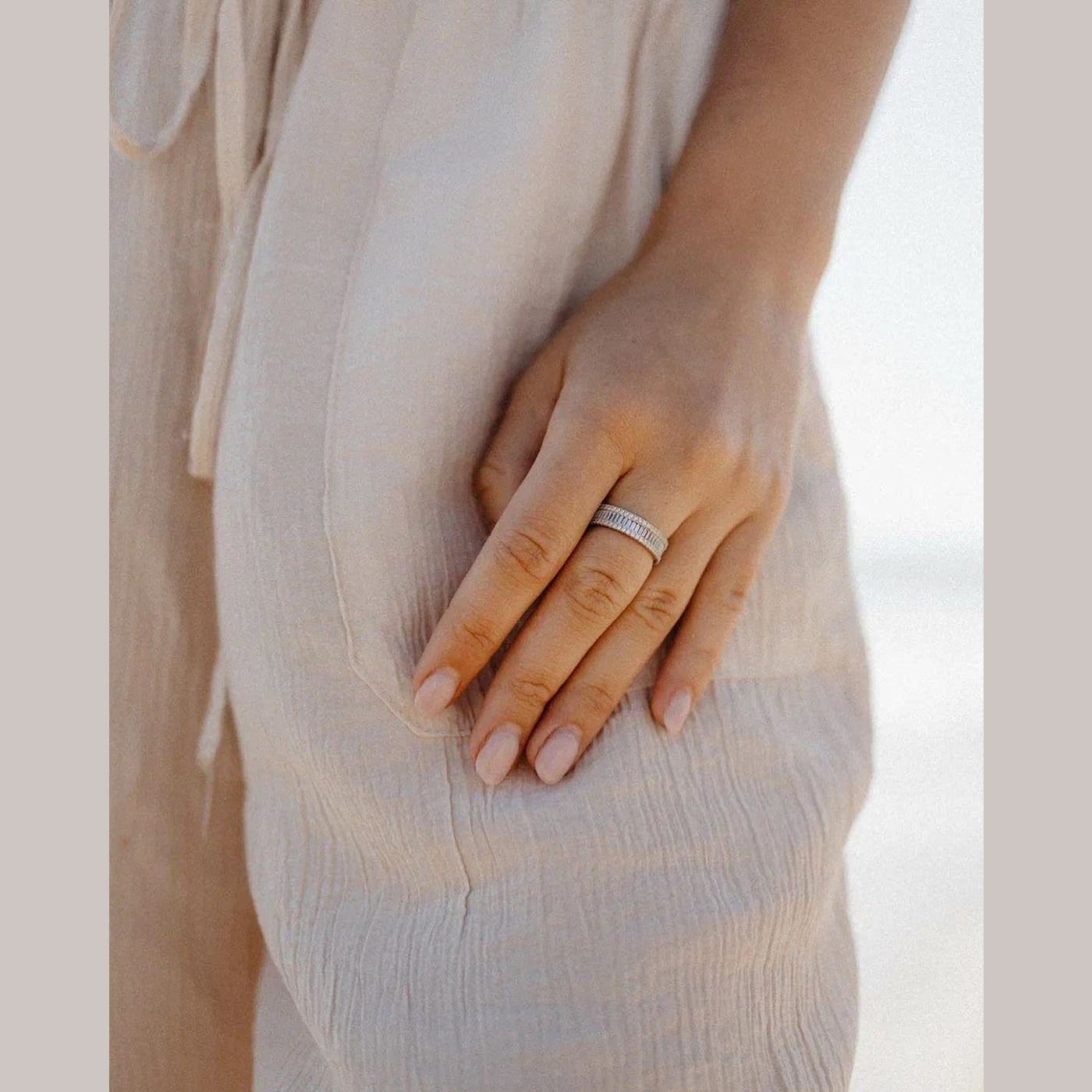 ★riize アントン★【TEE RING JAY】★White Eternity Rin.g★ Now + Forever Diamond Eternity Ring 3 ct tw Round-cut 14K