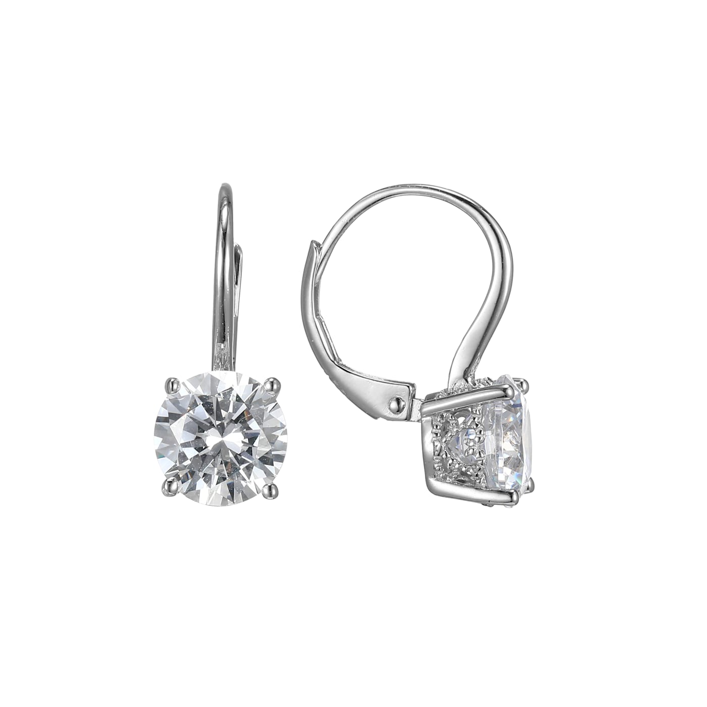 White Cubic Zirconia Platineve Earrings 5.94ctw - 1D14XB