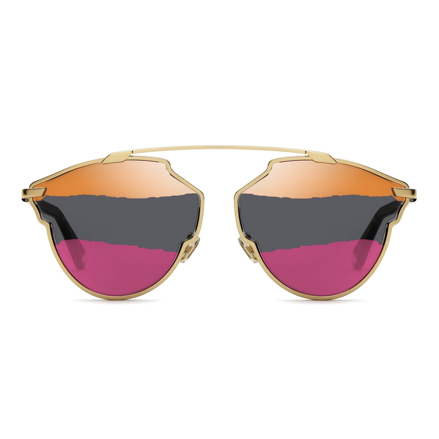 【保障できる】 Gold SoReal Dior Christian Tone Pink / Frame Tortoise and 小物
