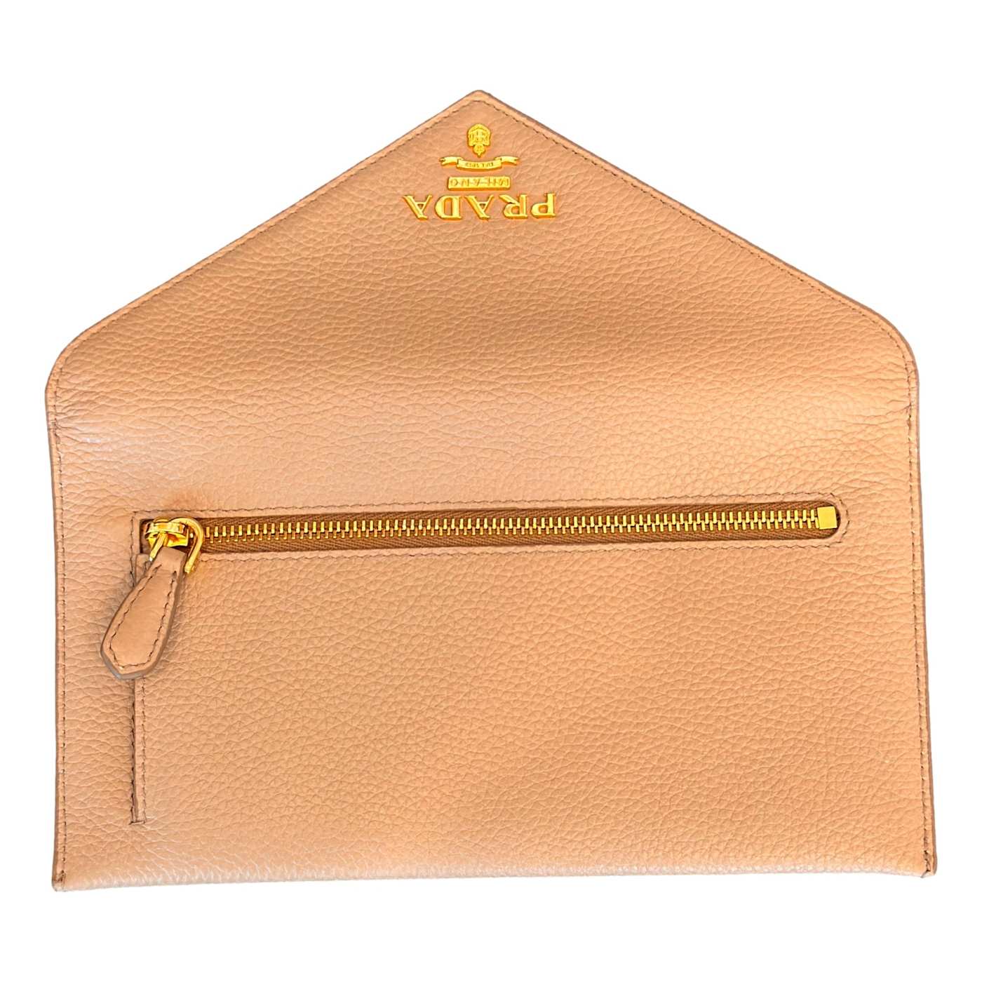 ★PRADA★ 23FW Women's Vitello Gold Logo Zipper Long Wallet $_57.JPG?set_id=880000500F