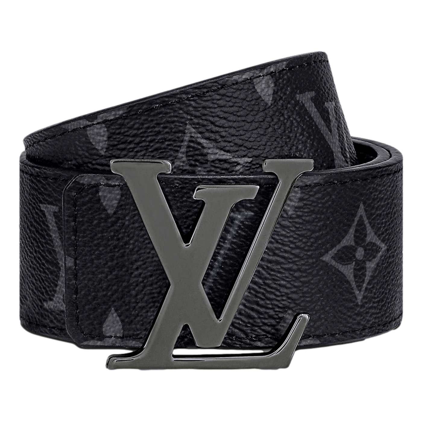 国産品 Vuitton Louis LV 13SP5A - Canvas Belt Buckle Silver Intiales 小物