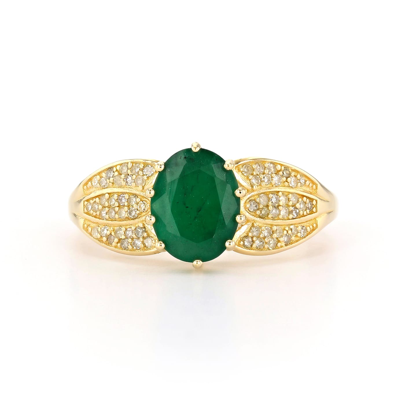 Breathtaking 6.50CT Diamond and Green Emerald Mens Ring in 14KT White Gold  – Primestyle.com