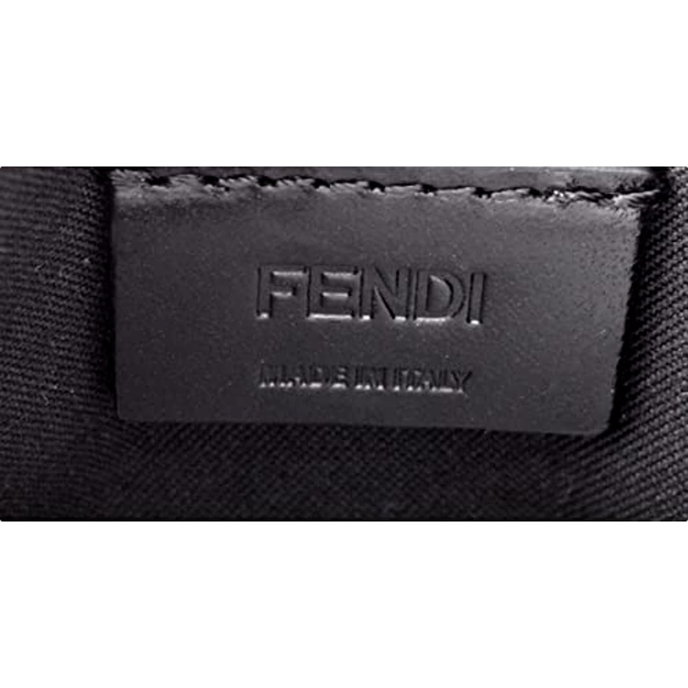 Fendi Roma Black Calfskin Leather Embossed Logo Card Case