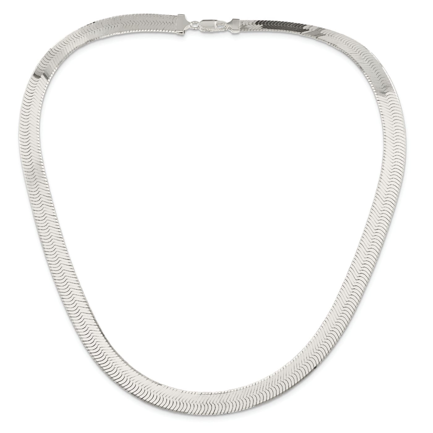 925 Sterling Silver 11.5mm Flat Herringbone Link ITProLux Chain – Giorgio  Bergamo