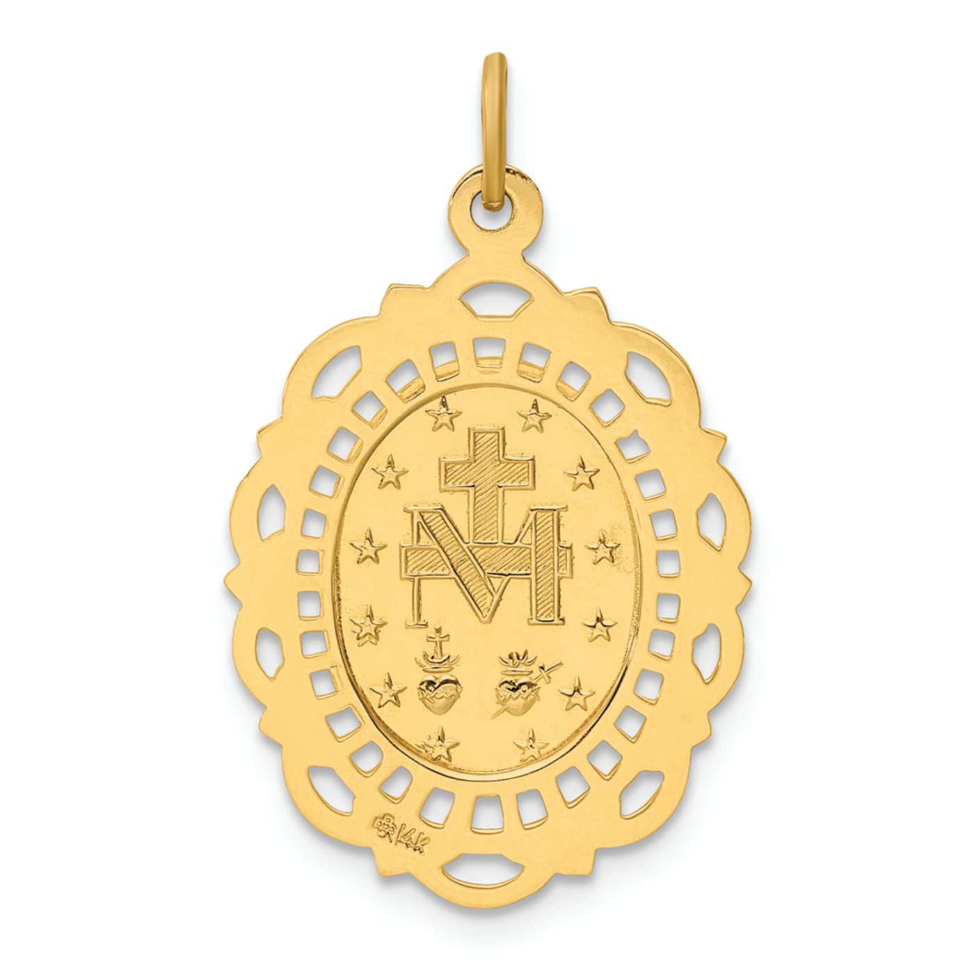 18k gold miraculous medal pendant sale