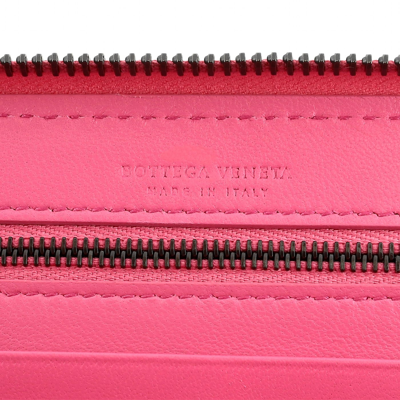 Bottega Veneta Intrecciato Zipper French Calf Leather Wallet