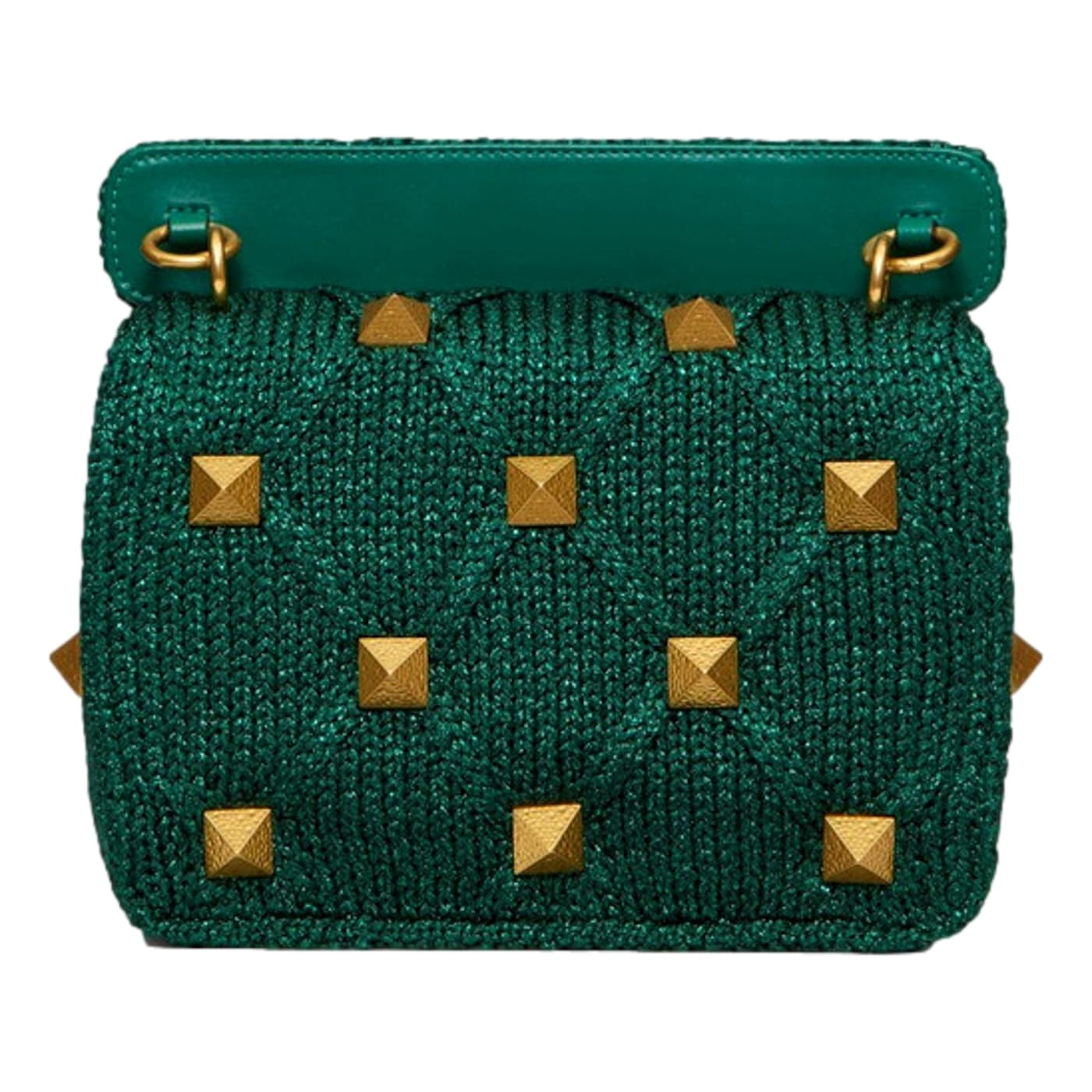 Valentino Garavani Roman Stud Medium Shoulder Bag Metallic