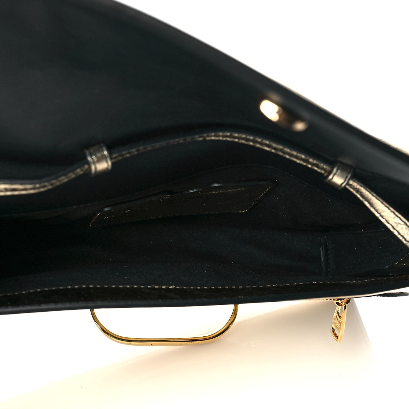 Alexander McQueen Small Story Gold Crash Calf Leather