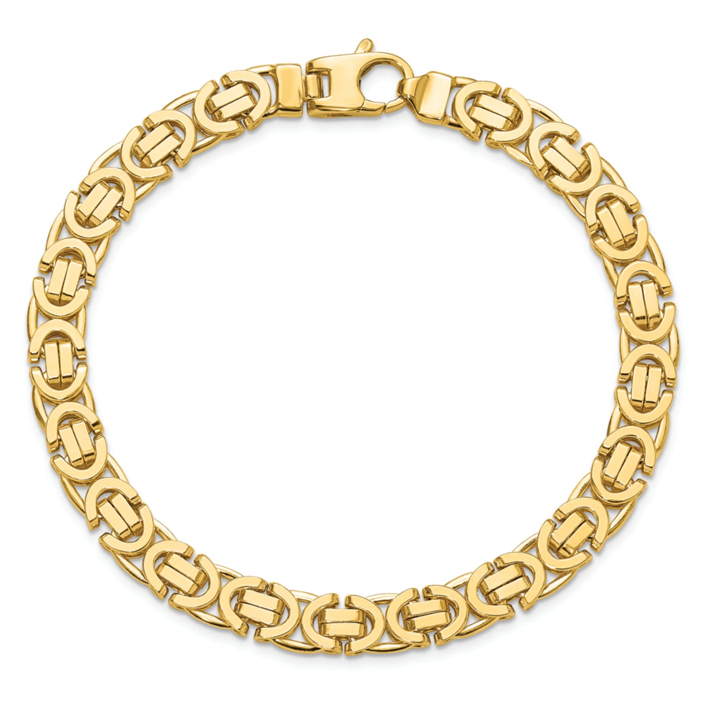 14K Yellow Gold Polished Fancy Link Bracelet - 1N5R3A
