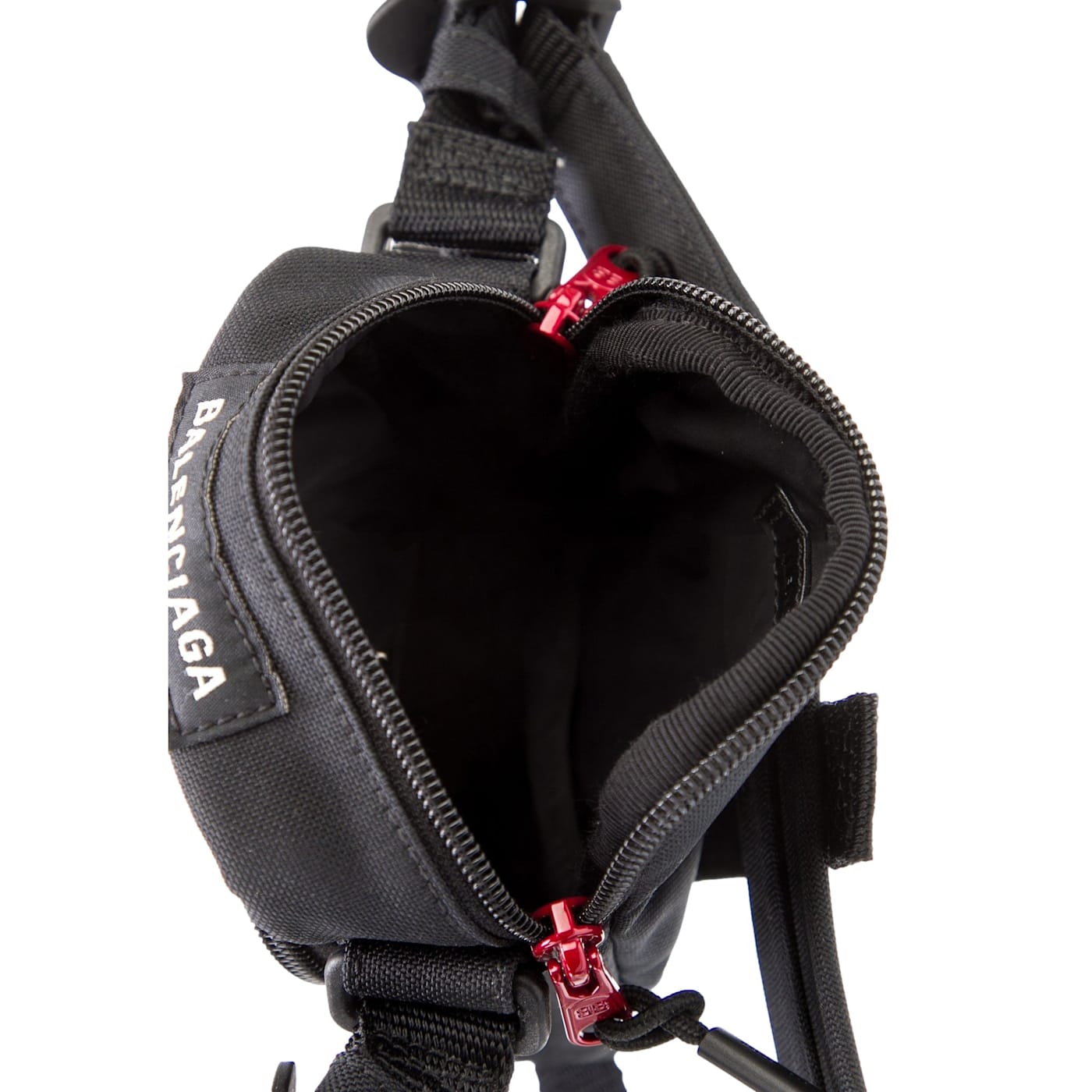 Balenciaga Nasa Logo Phone Holder Crossbody Bag Black