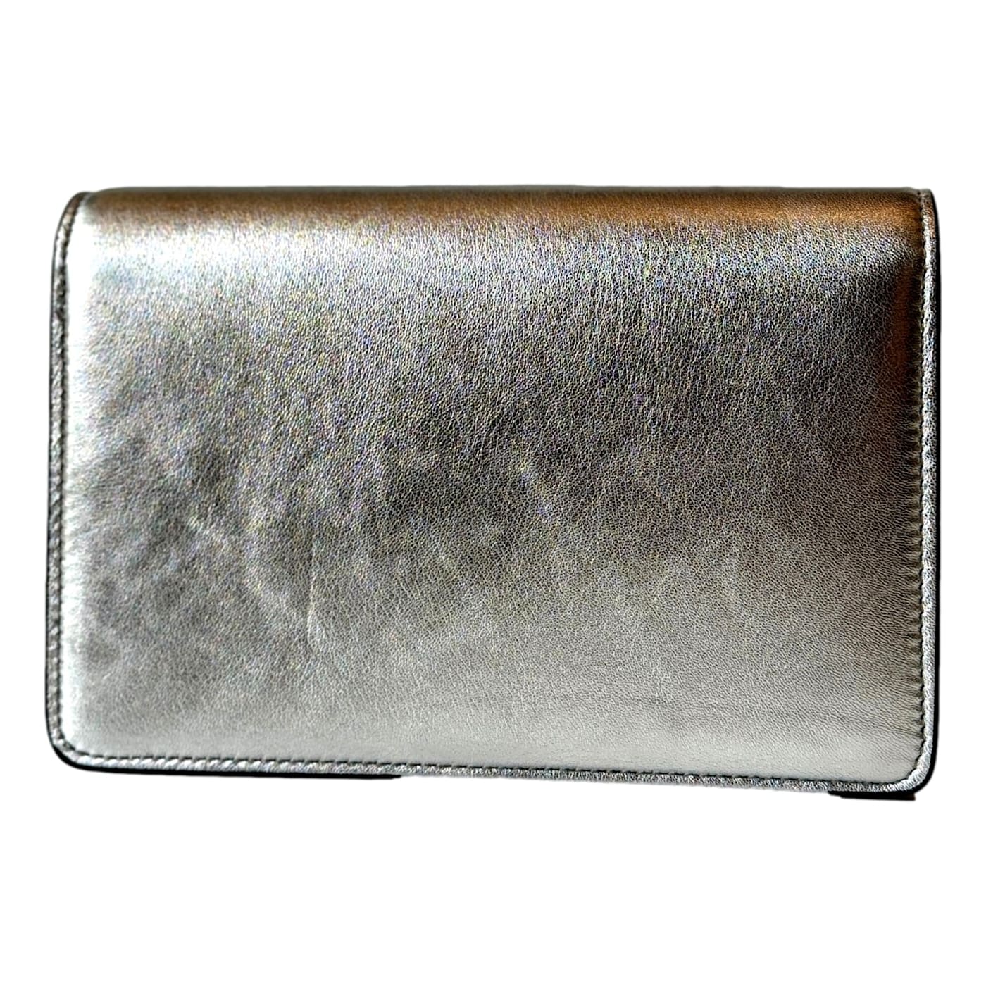 Jimmy Choo Kalina Crossbody Clutch Bag Crystal Logo Metallic