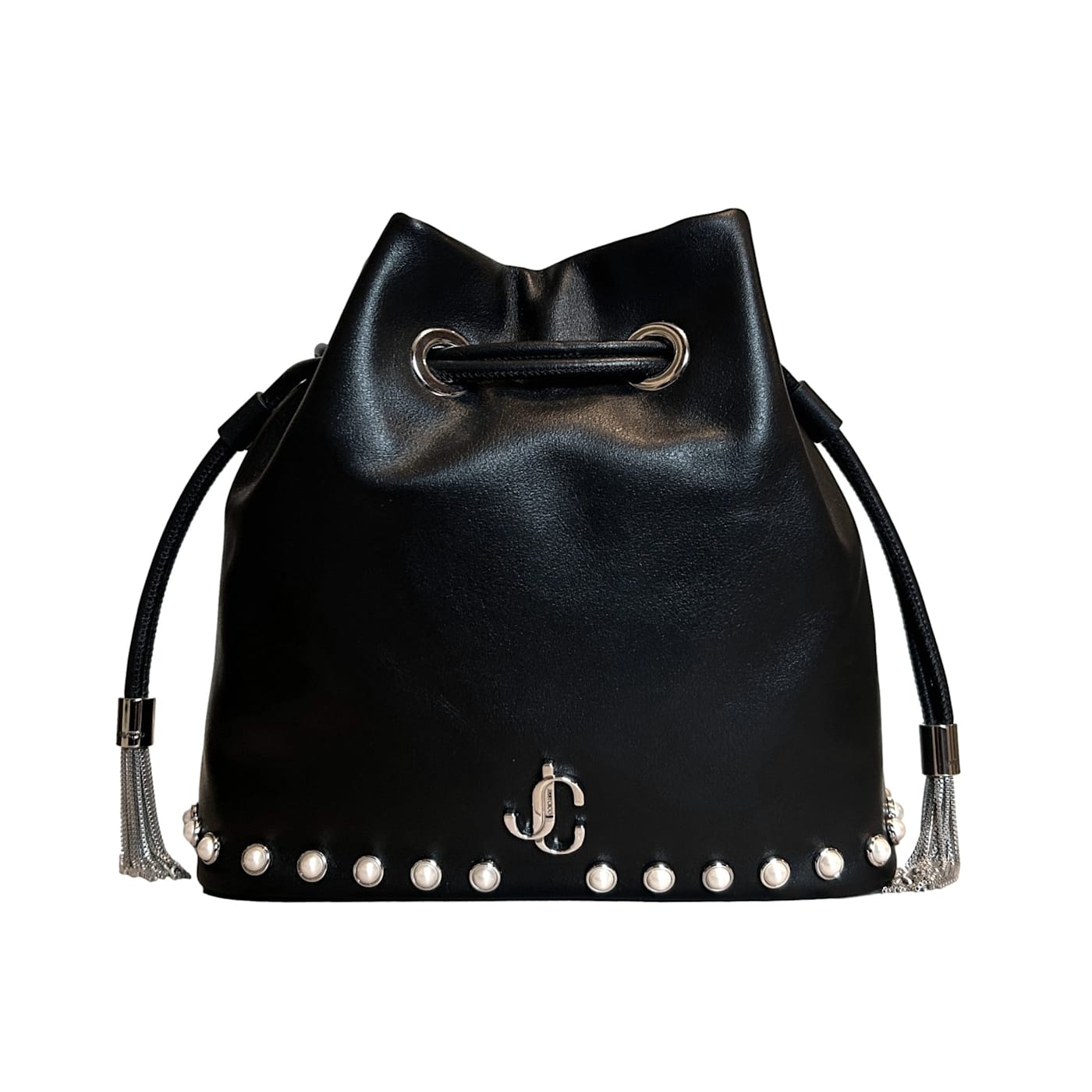 Jimmy Choo Marcheline Pearl Small Drawstring Bucket