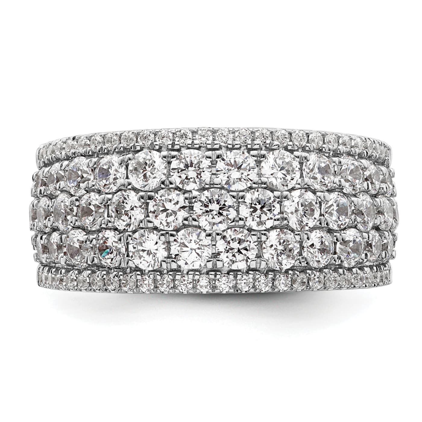【SALE】T TWO★ホワイトゴールドダイヤモンドリング Rhodium Over 14K White Gold Diamond Band 2.02ctw - 176CVA