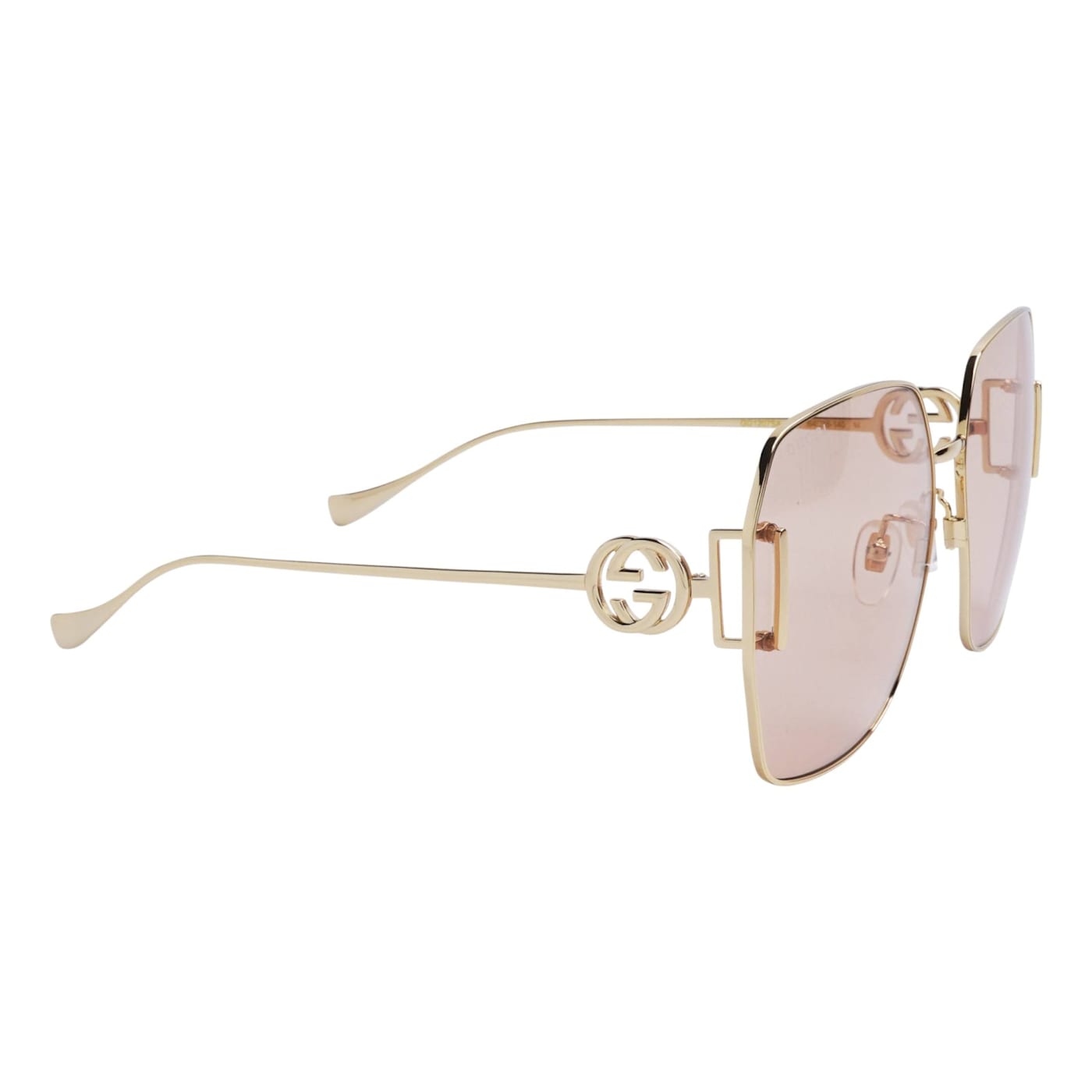 Gucci Gold Tone Frame / Brown Lens Sunglasses - 119Z0A