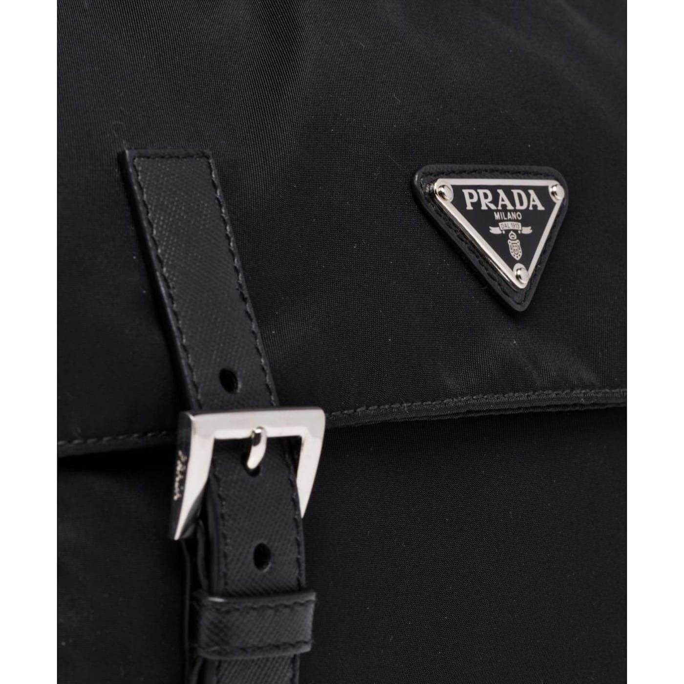 Prada Black Nylon Triangle Logo Messenger Bag - 18K1VA Prada Black Nylon Triangle Logo Messenger Bag - 18K1VA