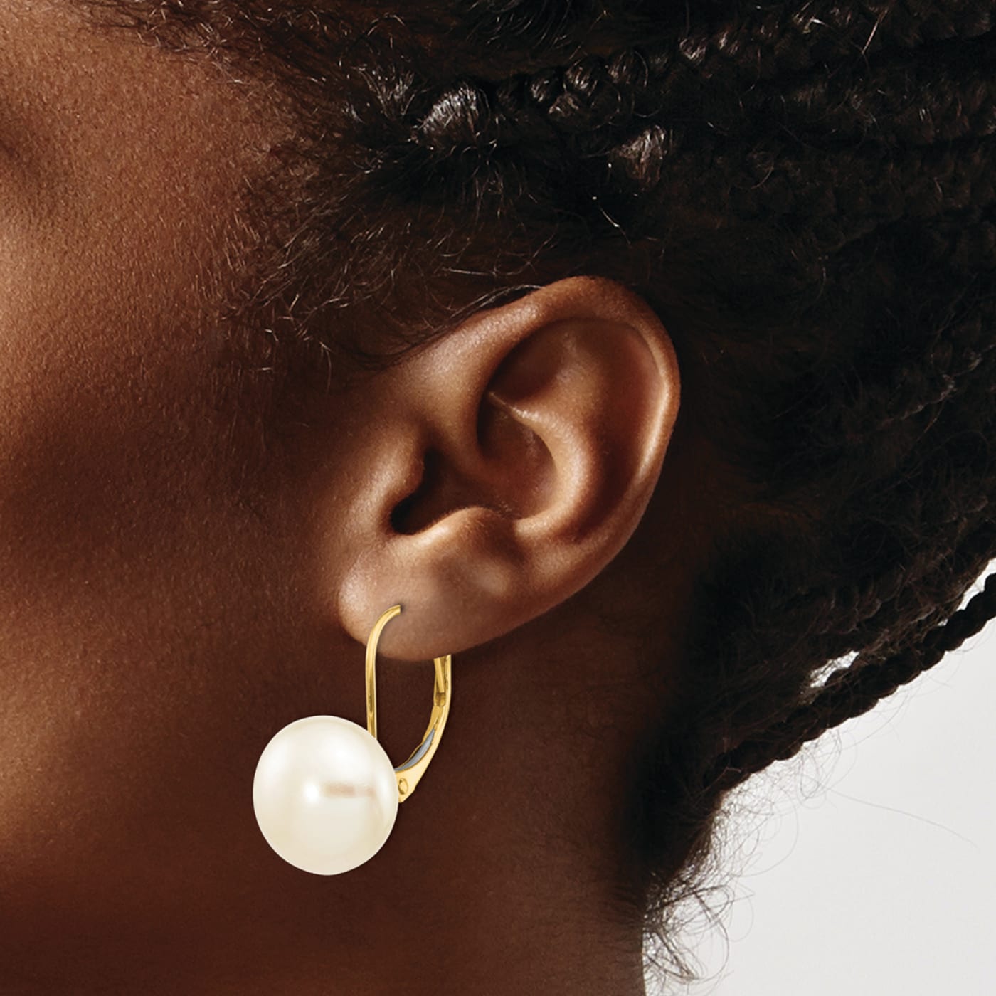 【HYERES LOR】23SS★ H edition SL 2way pearl piercing 10mm Mikimoto White Gold 10mm White South Sea Pearl Studs | Lee