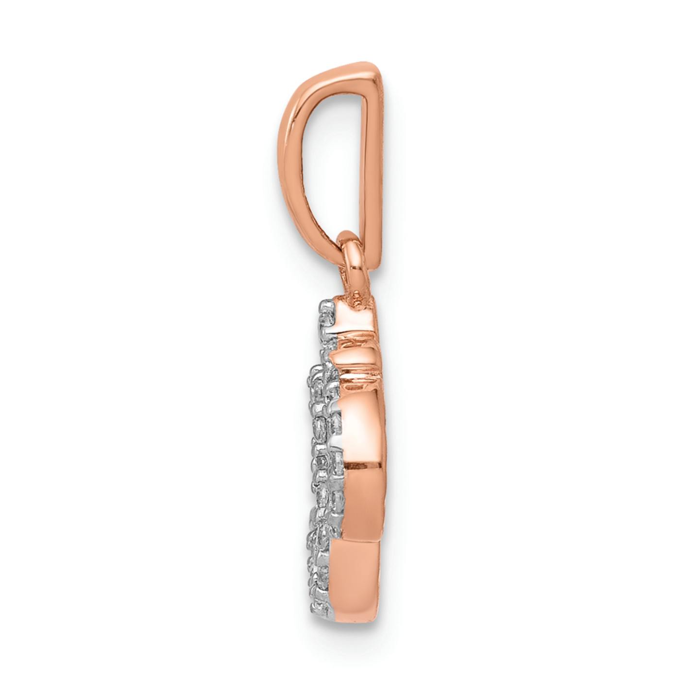 14K Two-tone Gold Diamond Om Pendant - 18WCDA