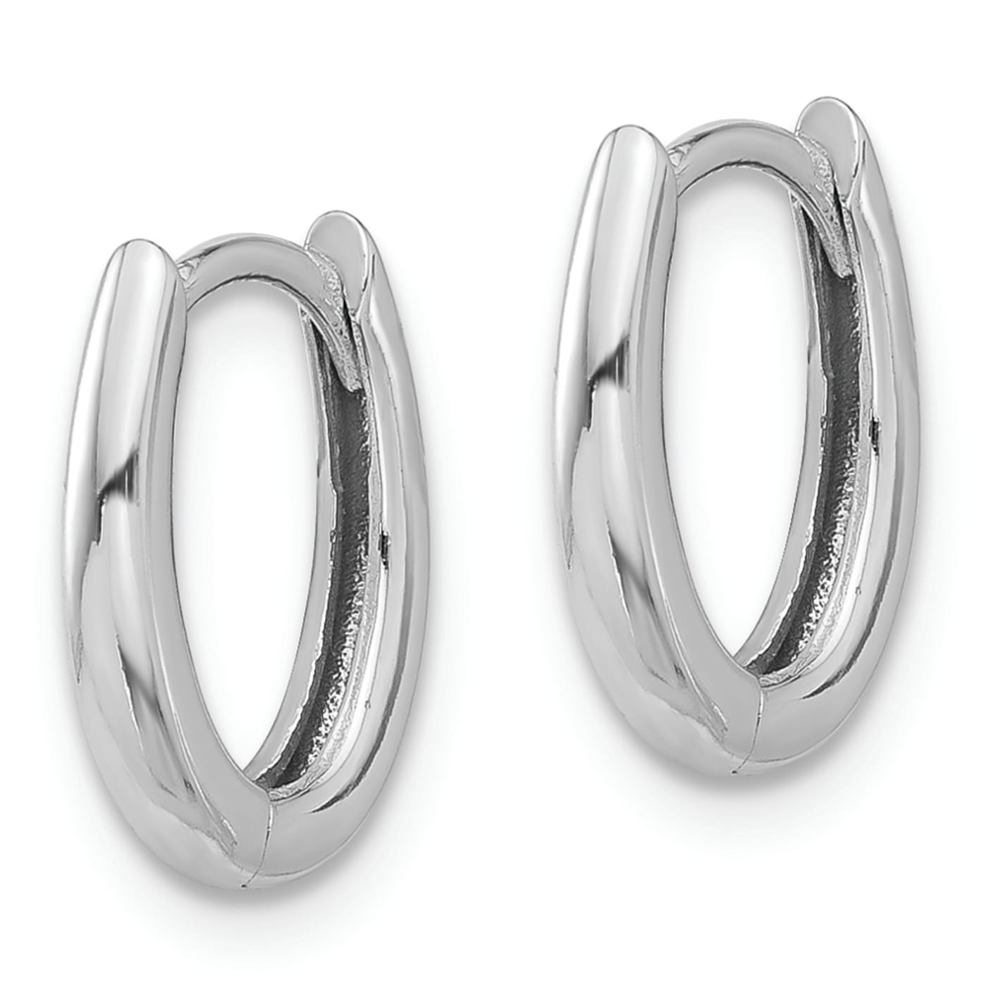 Rhodium Over 14k White Gold Polished 1/2