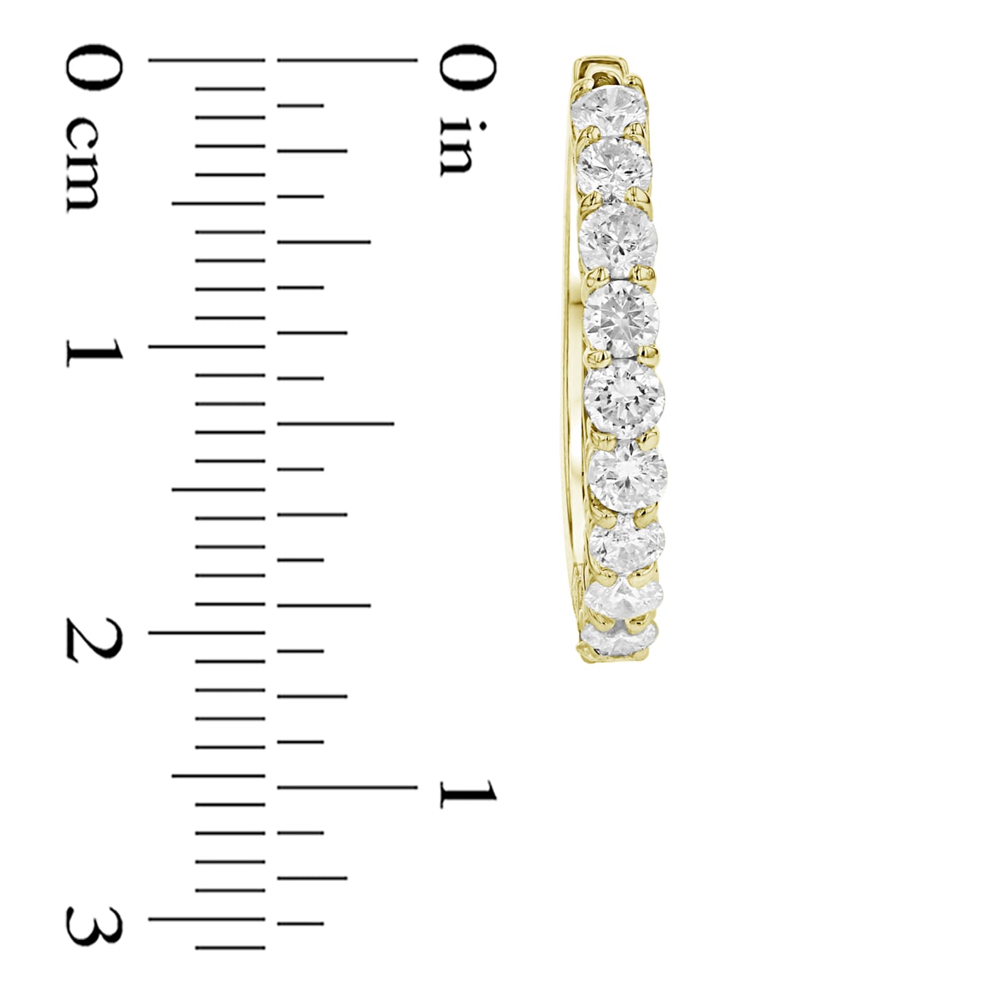 1.25ctw Diamond Hoop Earrings in 14k Yellow Gold - 1D0HBB
