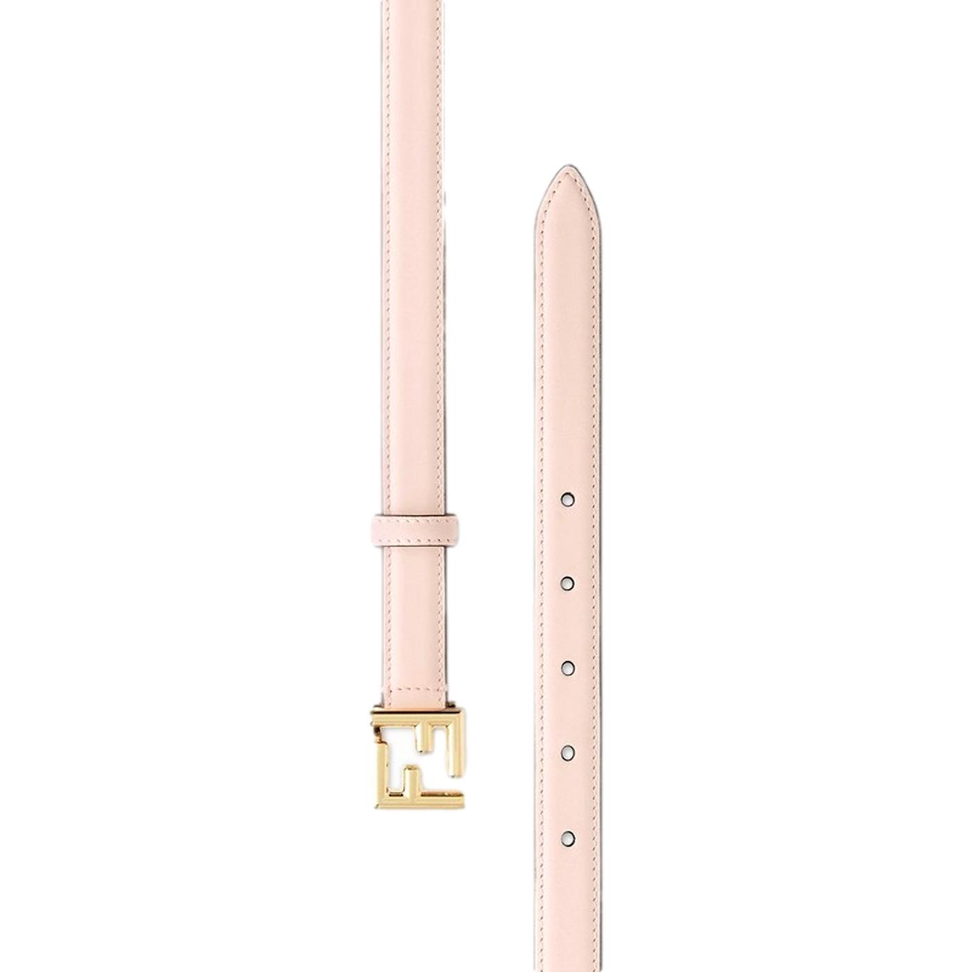 Fendi FF Confeto Pink Calfskin Leather Belt size 80 18YNHA