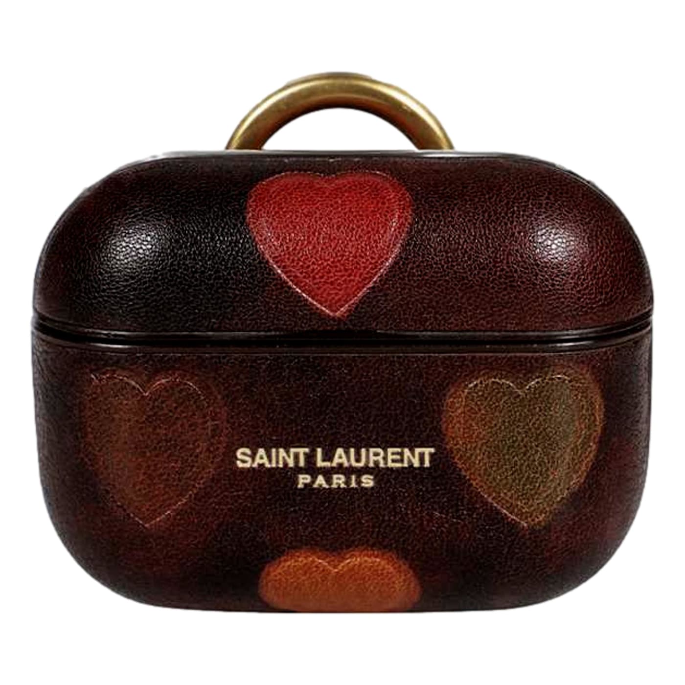 SAINT LAURENT AirPodsケース ブラック レザー サンローラン SAINT LAURENT 635648 0O7TN イヤホンケース