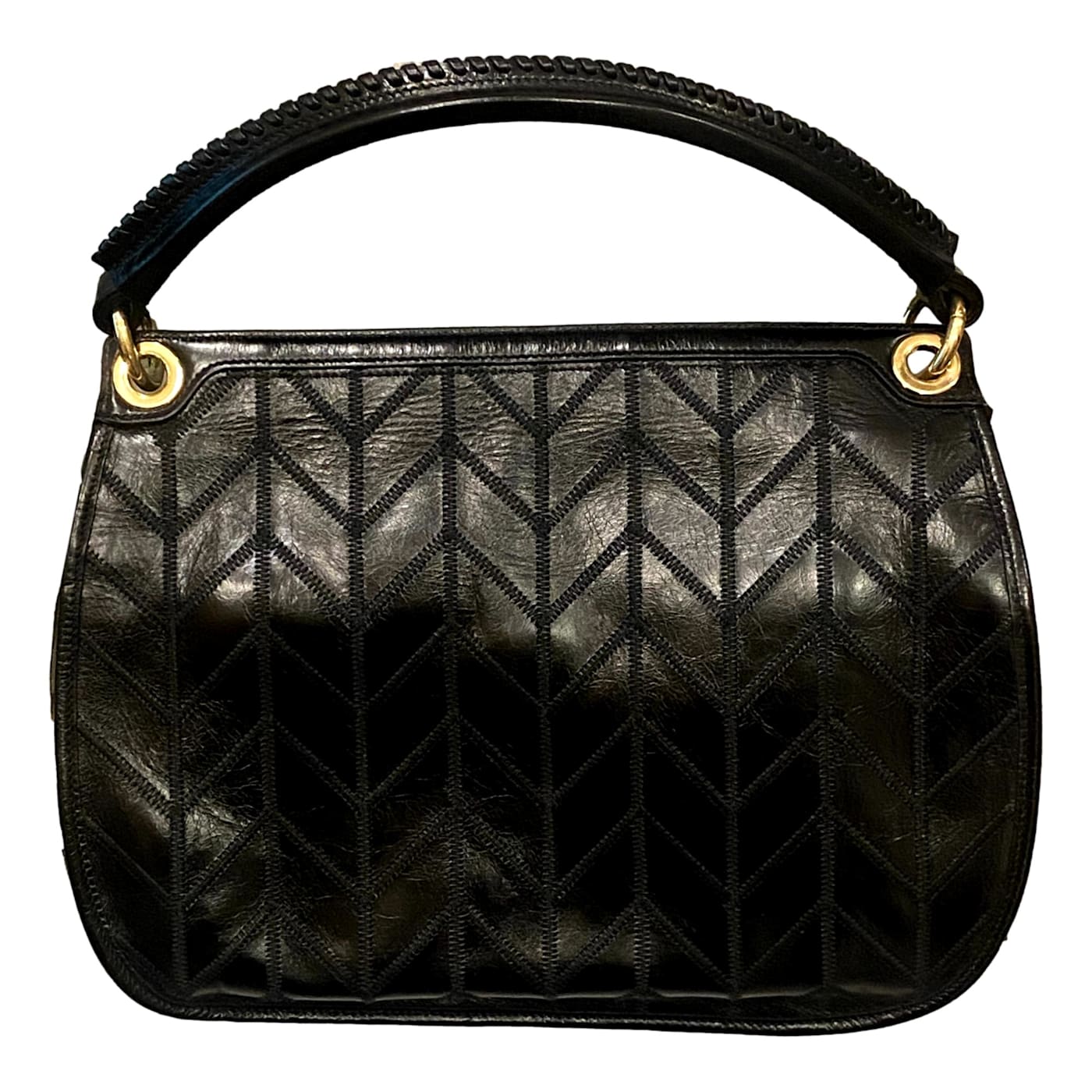 バッグ miu miu VITELLO SHINE SHOPPING Black MIU MIU Vitello Shine Trapu Shoulder Bag Black 1169530